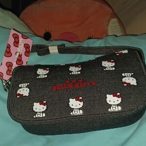NEW Hello Kitty Denim Crossbody Bag
